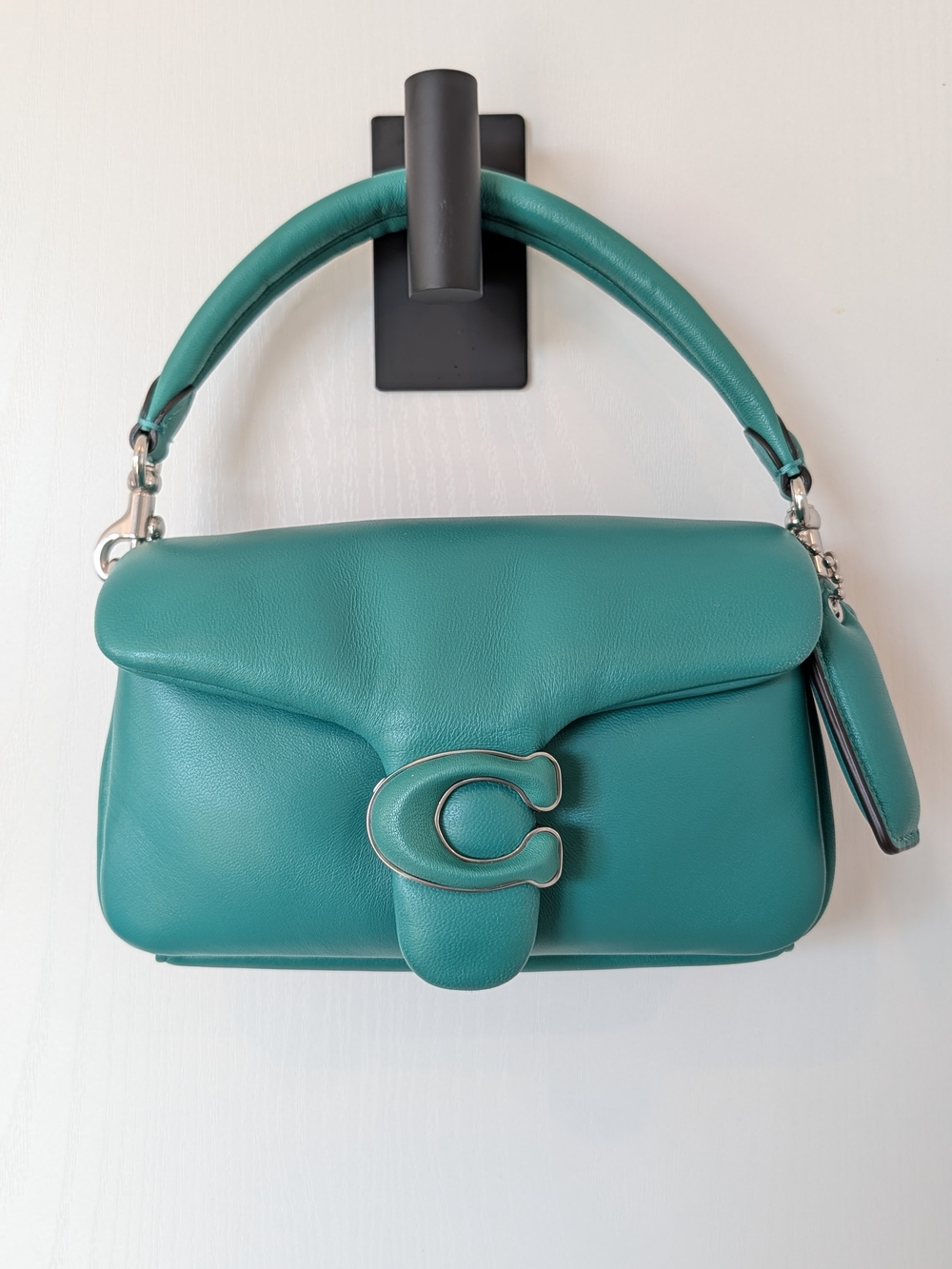 Coach Teal Leather Tabby 18 Pillow Shoulder Bag